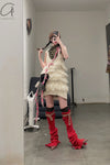 Vitelli leg cover FW22_LFT_002 dark red